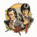 pulp fiction tattoo design idea