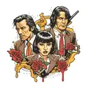 pulp fiction tattoo design idea