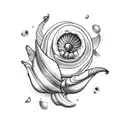 shells and flowers sleeve tattoo design idea