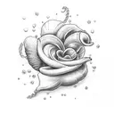 shells and flowers sleeve tattoo design idea