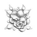 shells and flowers sleeve tattoo design idea