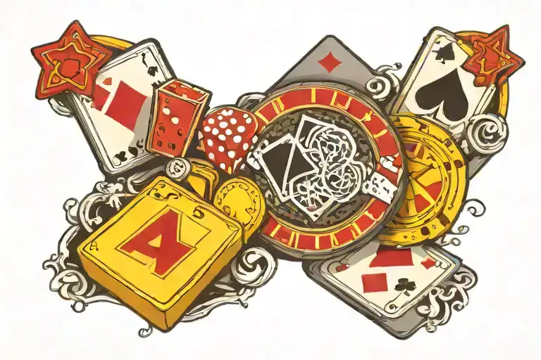 Gambling tattoo design idea