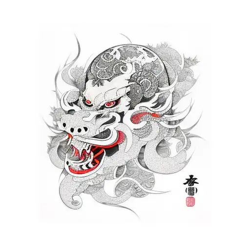 3 faces  tattoo design idea