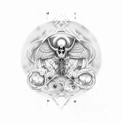 icarus fall  memento mori and memento vivere tattoo design idea