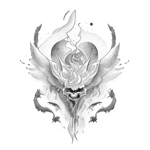 icarus fall  tattoo design idea