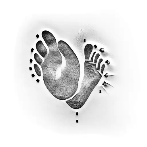 footprint tattoo design idea