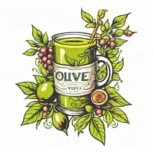 olive juice tattoo design idea