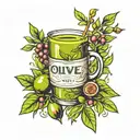 olive juice tattoo design idea