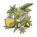 olive juice tattoo design idea