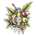 olive juice tattoo design idea