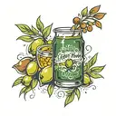 olive juice tattoo design idea
