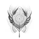 bird feather  tattoo design idea
