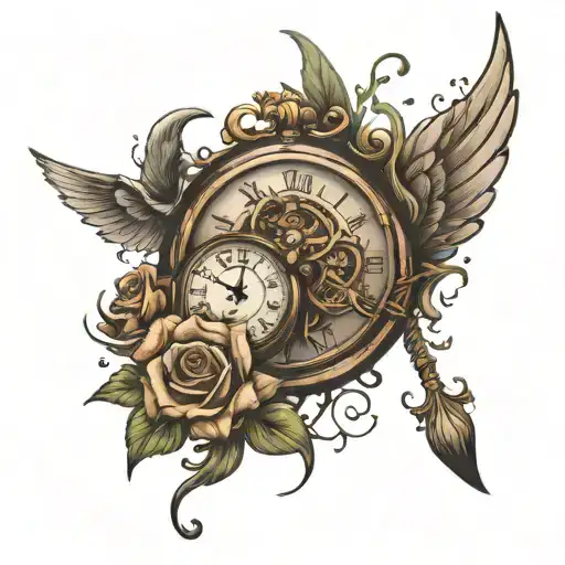 Time heals what reason cannot  tattoo design idea