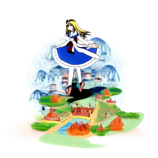 Alice no país das maravilhas  tattoo design idea