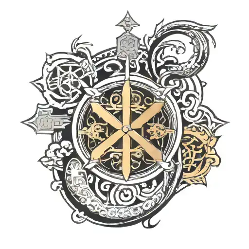 chi rho symbol tattoo design idea