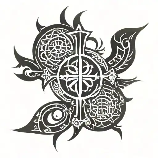 chi rho symbol tattoo design idea
