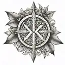 chi rho tattoo design idea