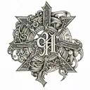 chi rho tattoo design idea