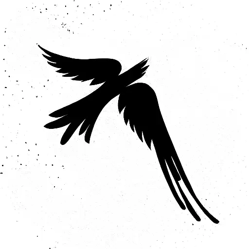 Phoenix, a hawk and rainstorm tattoo design idea