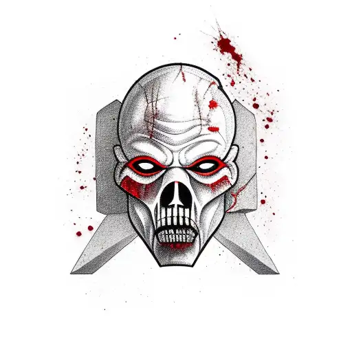 Cormac McCarthy's, blood meridian hayna mask  tattoo design idea