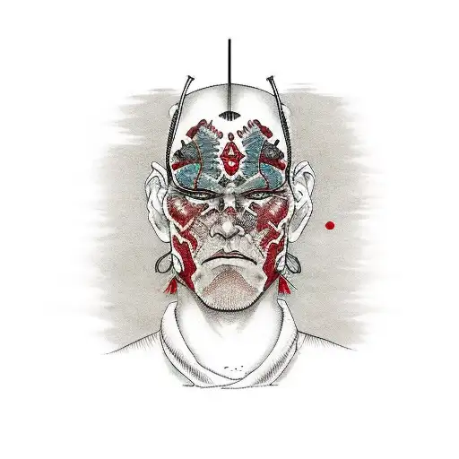 Cormac McCarthy blood meridian hayna mask tattoo design idea