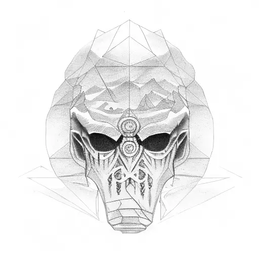 Cormac McCarthy blood meridian hayna mask tattoo design idea