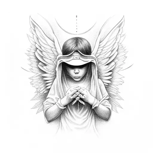 angels see no evil hear no evil speak no evil tattoo design idea