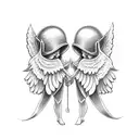 angels see no evil hear no evil speak no evil tattoo design idea