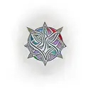 traditional romanian pattern that morphs into welsh celtic pattern tattoo design idea