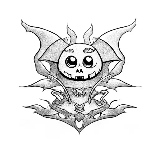 spooky him from powerpuff girls tattoo design idea