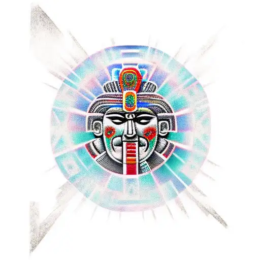 Aztec god  tattoo design idea