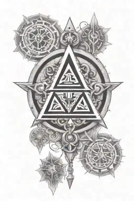 Zelda triforce emblem tattoo design idea