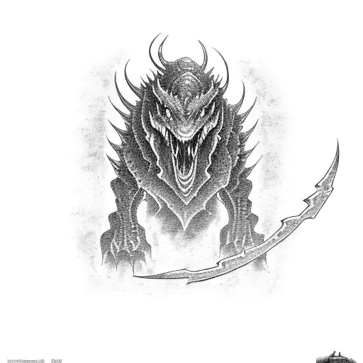 kaiju tattoo design idea