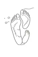 tiny baby foot prints tattoo design idea