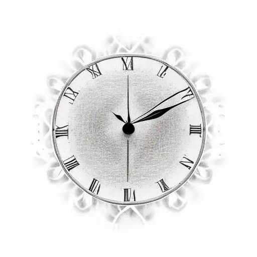 clock that melts tattoo design idea