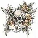 text: "Everything Passes" tattoo design idea