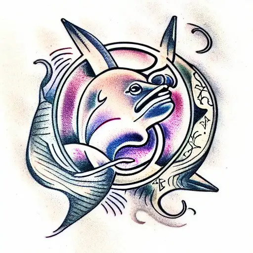 taurus and pisces tattoo design idea