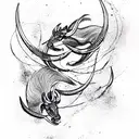 taurus and pisces tattoo design idea