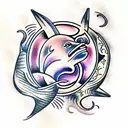 taurus and pisces tattoo design idea