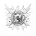 DC rolls royce logo tattoo design idea