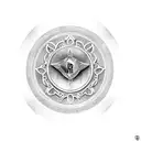 DC rolls royce logo tattoo design idea