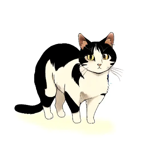 calico cat tattoo design idea