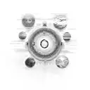 circle with numbers 1971, 1974, 2000, 2004, 2010  tattoo design idea