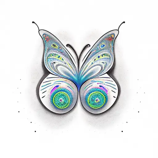 semi colon butterfly tattoo design idea