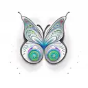 semi colon butterfly tattoo design idea