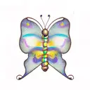 semi colon butterfly tattoo design idea