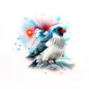 two Nordic crows  tattoo design idea