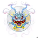 Chinese dragon with a pearl its mouth tattoo design idea