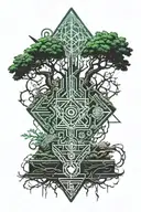 forest scene hunter x hunter tattoo design idea