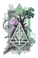 forest scene hunter x hunter tattoo design idea